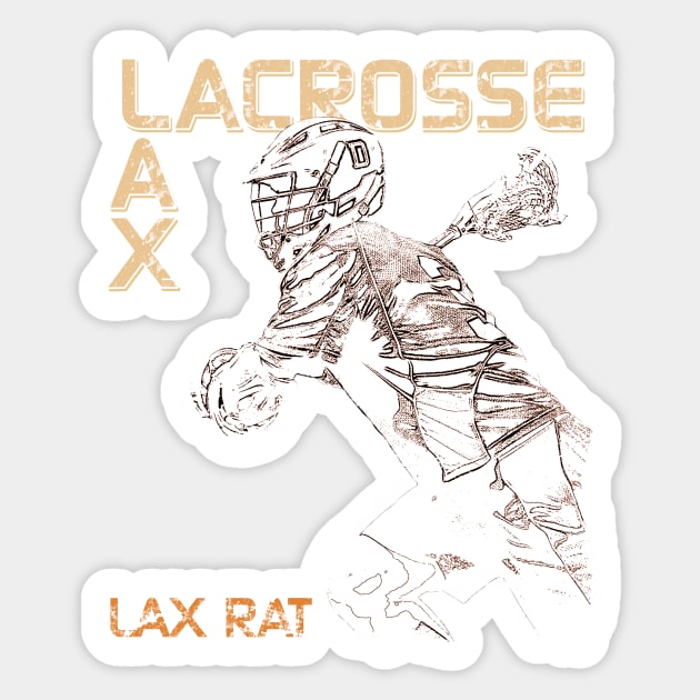 Lacrosse Player Lax Rat Sticker by norules